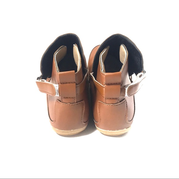 New Camel Tan Velcro Ankle Booties - Picture 3 of 8